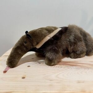 Vtg Folkmanis Anteater Hand Puppet Plush Animal Puppet Waldorf Montessori Toy